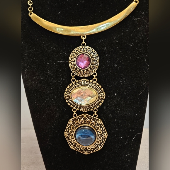 Thalia Sodi Multicolor Glass Pendant Necklace & Matching Earrings Set - Picture 3 of 6